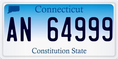 CT license plate AN64999