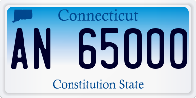 CT license plate AN65000