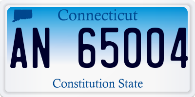 CT license plate AN65004