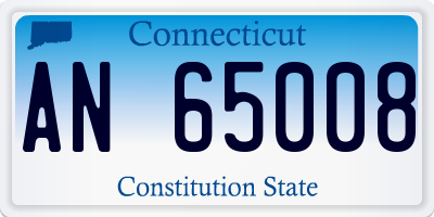 CT license plate AN65008