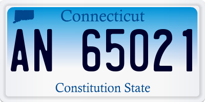 CT license plate AN65021