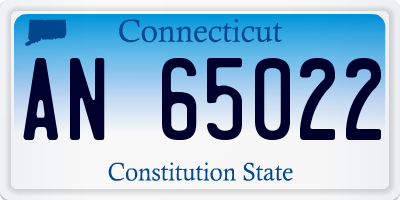 CT license plate AN65022