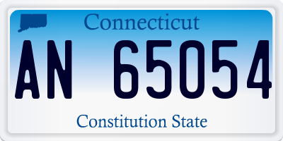 CT license plate AN65054