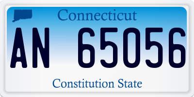 CT license plate AN65056