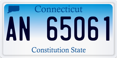 CT license plate AN65061