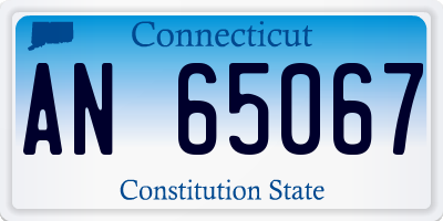 CT license plate AN65067