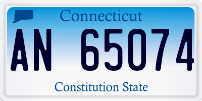 CT license plate AN65074
