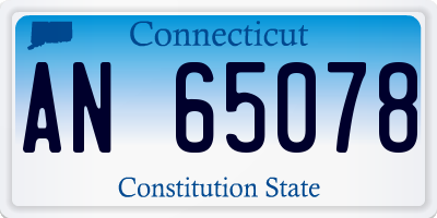 CT license plate AN65078