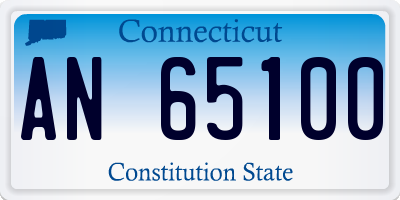 CT license plate AN65100