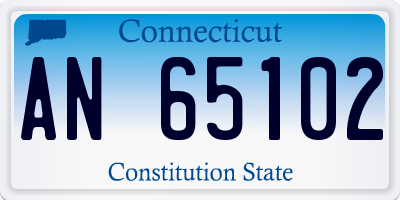 CT license plate AN65102