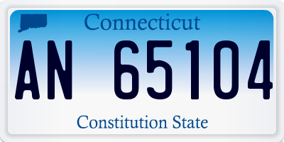 CT license plate AN65104