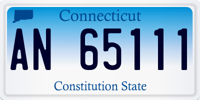 CT license plate AN65111