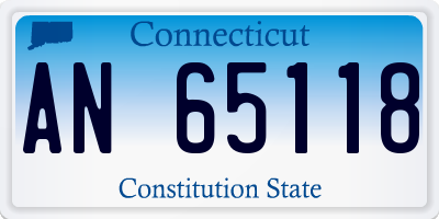 CT license plate AN65118