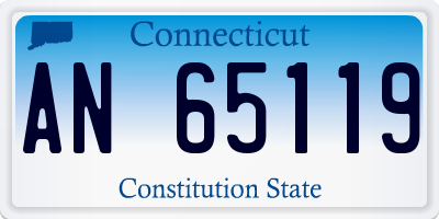 CT license plate AN65119