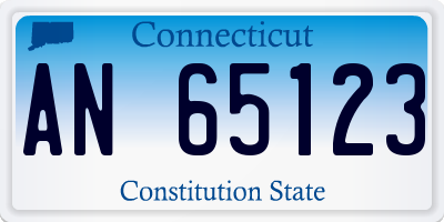 CT license plate AN65123