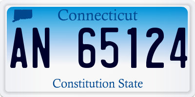 CT license plate AN65124