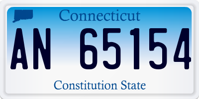 CT license plate AN65154