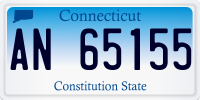 CT license plate AN65155