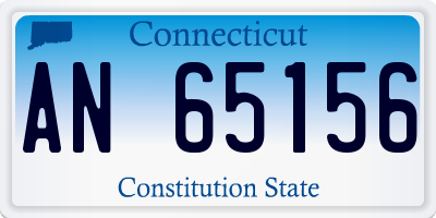 CT license plate AN65156