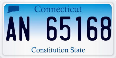 CT license plate AN65168