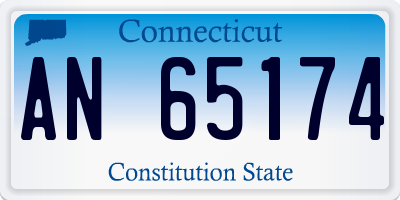 CT license plate AN65174