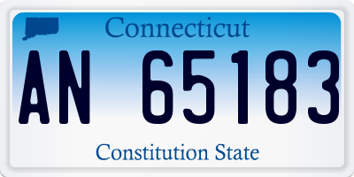 CT license plate AN65183