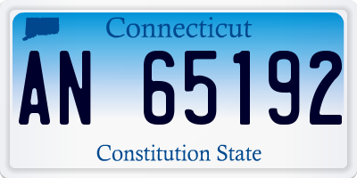 CT license plate AN65192