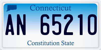 CT license plate AN65210