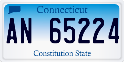 CT license plate AN65224