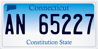 CT license plate AN65227