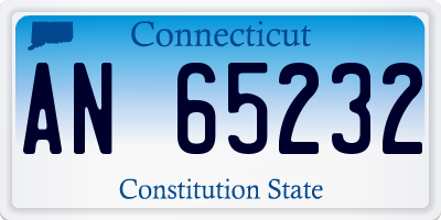CT license plate AN65232