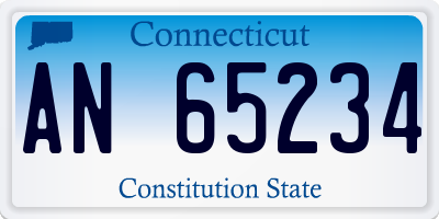CT license plate AN65234