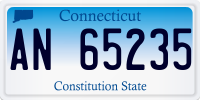 CT license plate AN65235