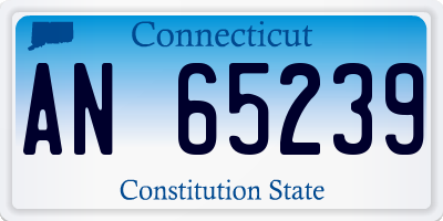 CT license plate AN65239