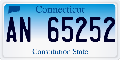CT license plate AN65252