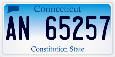 CT license plate AN65257