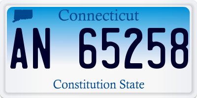 CT license plate AN65258