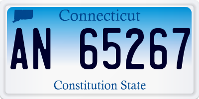 CT license plate AN65267