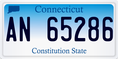 CT license plate AN65286