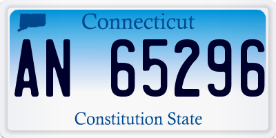 CT license plate AN65296