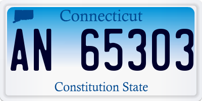 CT license plate AN65303