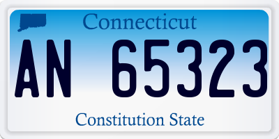 CT license plate AN65323