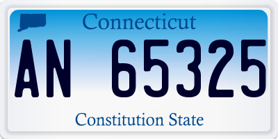 CT license plate AN65325