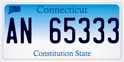 CT license plate AN65333