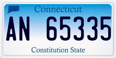 CT license plate AN65335