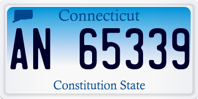 CT license plate AN65339