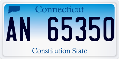 CT license plate AN65350