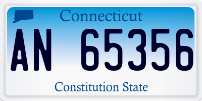 CT license plate AN65356
