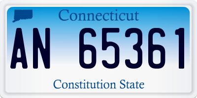 CT license plate AN65361