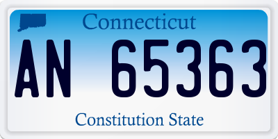 CT license plate AN65363